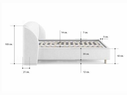 Кровать Сонум Valencia Кашемир Горчичный (с подъемным механизмом) 180х190