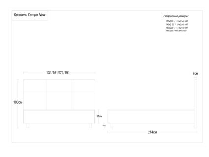 Кровать Димакс Петра new Опал с подъемным механизмом 271
