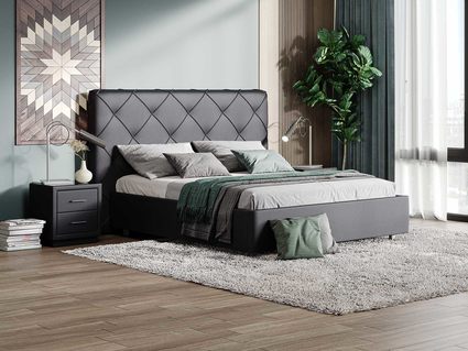 Кровать Сонум Manhattan Экокожа Белая