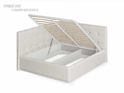 Кровать Nuvola Sabina угловая Velutto 22 (с подъемным механизмом) 180х200