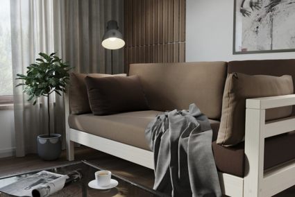 Диван Арско Домино трехместный коричневый Длина 178 см