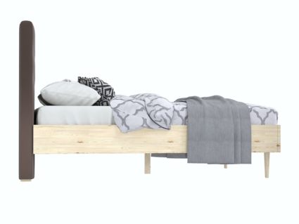 Кровать Арско Альмена Сосна/Велюр Grace 06 140х200