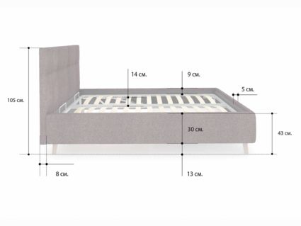 Кровать Сонум Bella Кашемир Латте