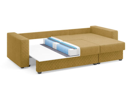 Диван Сонум Denver угловой Рогожка зелёный Длина 267 см