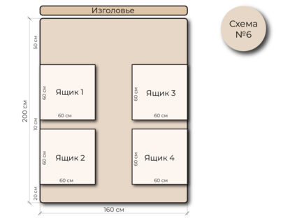 Кровать Mr.Mattress Site Box экокожа Black 160х190