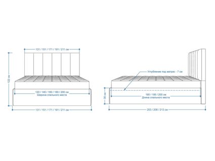 Кровать Lonax Милана велюр Dolly-1 (с подъемным механизмом) 160х190