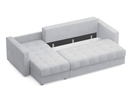 Диван Сонум Megapolis угловой Микровелюр	светло-серый Длина 260 см