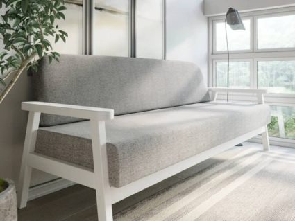 Диван Арско Флори трехместный светло-серый Длина 198 см