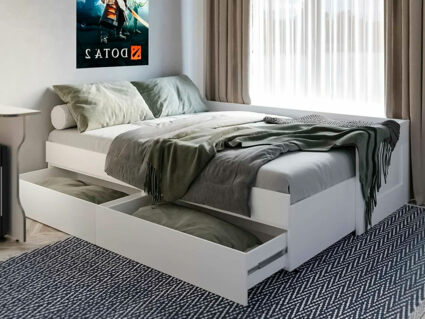 Кровать Гуд Лакк Сириус раздвижная белая 90х200