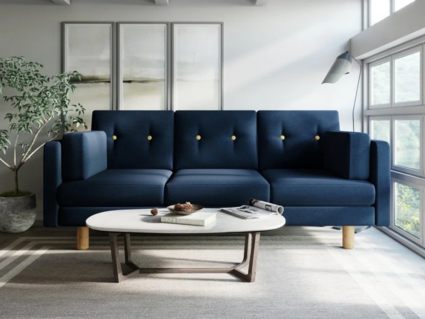 Диван Арско Ингвар Б трехместный синий Длина 199 см
