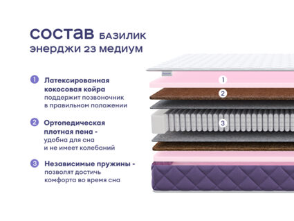 Кровать Димакс Лероса + матрас Базилик Энерджи 23 медиум 1425