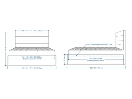 Кровать Lonax Кармела велюр Dolly-13 (с основанием) 180х195