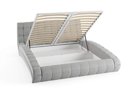 Кровать Сонум Milano Экокожа Белая (с подъемным механизмом) 200х200