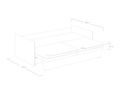 Диван Сонум Remy Тедди тёмно-бежевый Длина 215 см