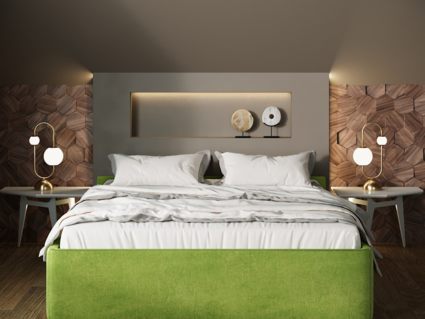 Кровать Nuvola Alba Velutto 26 (с подъемным механизмом) 140х200