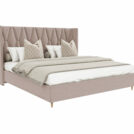 Кровать Beautyson Rebecca велюр Formula 230 бежевый (с подъемным механизмом) 120х190