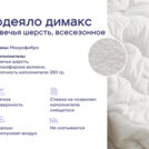 Одеяло Димакс Овечья шерсть всесезонное + 2 подушки Димакс Базис Макси 172х205